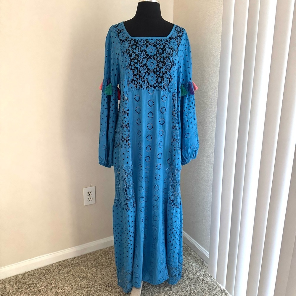 Misa Los Angeles Victoria Cover Up Blue Dress Size Small - Picture 4 of 10